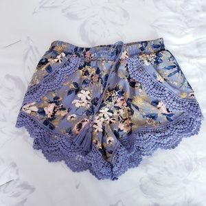 Floral Crochet Short